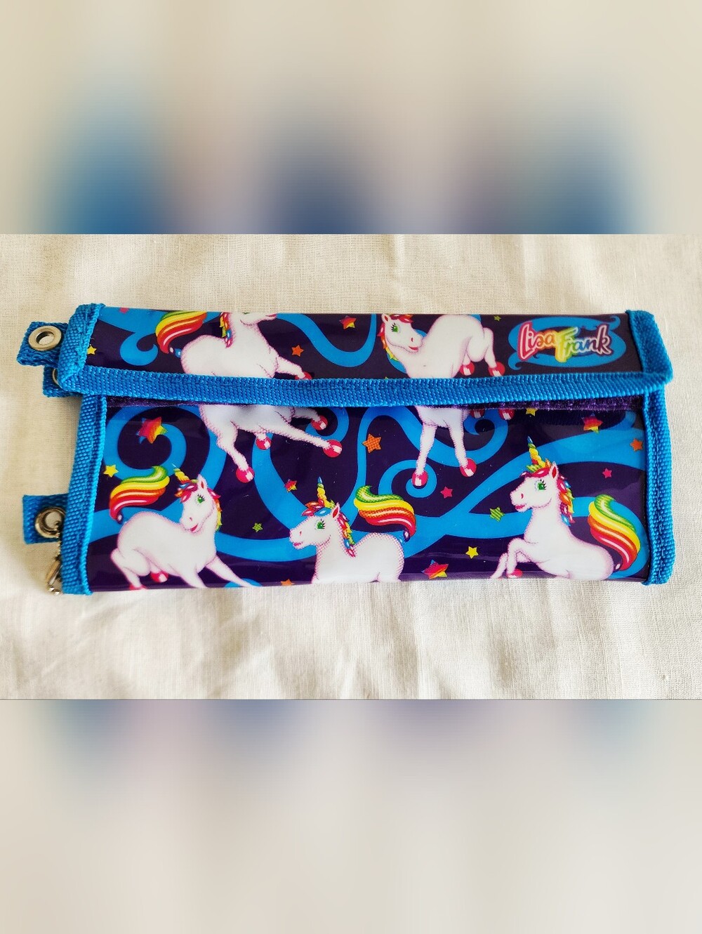 Vintage Y2K Lisa Frank Unicorn Trifold School Supply Organizer Portfolio